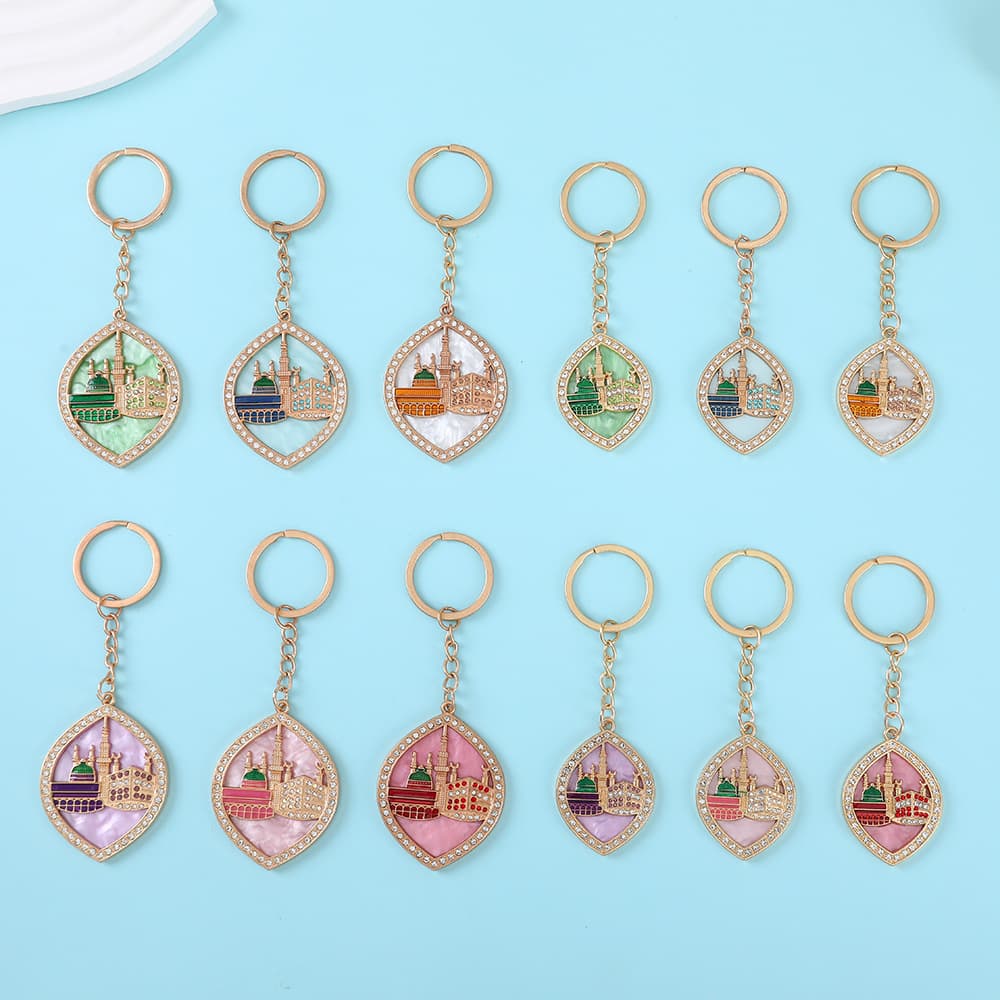 New Arabian Moon Festival Keychain Pendant Car Keychain Rhinestone Palace Keychain Decoration