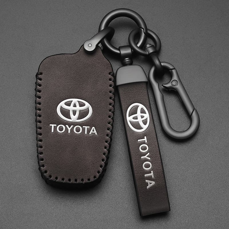 Compatible with Toyota Key Case Cover for Camry Corolla Avalon RAV4 C-HR Levin Highlander Shell Buckle Bag
