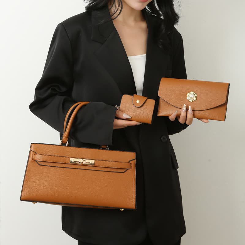 Brand Handbag New Style High-end Fashion Women's Shoulder Crossbody Bag Light Luxury Versatile Three-Piece Set Mother-Child Bag