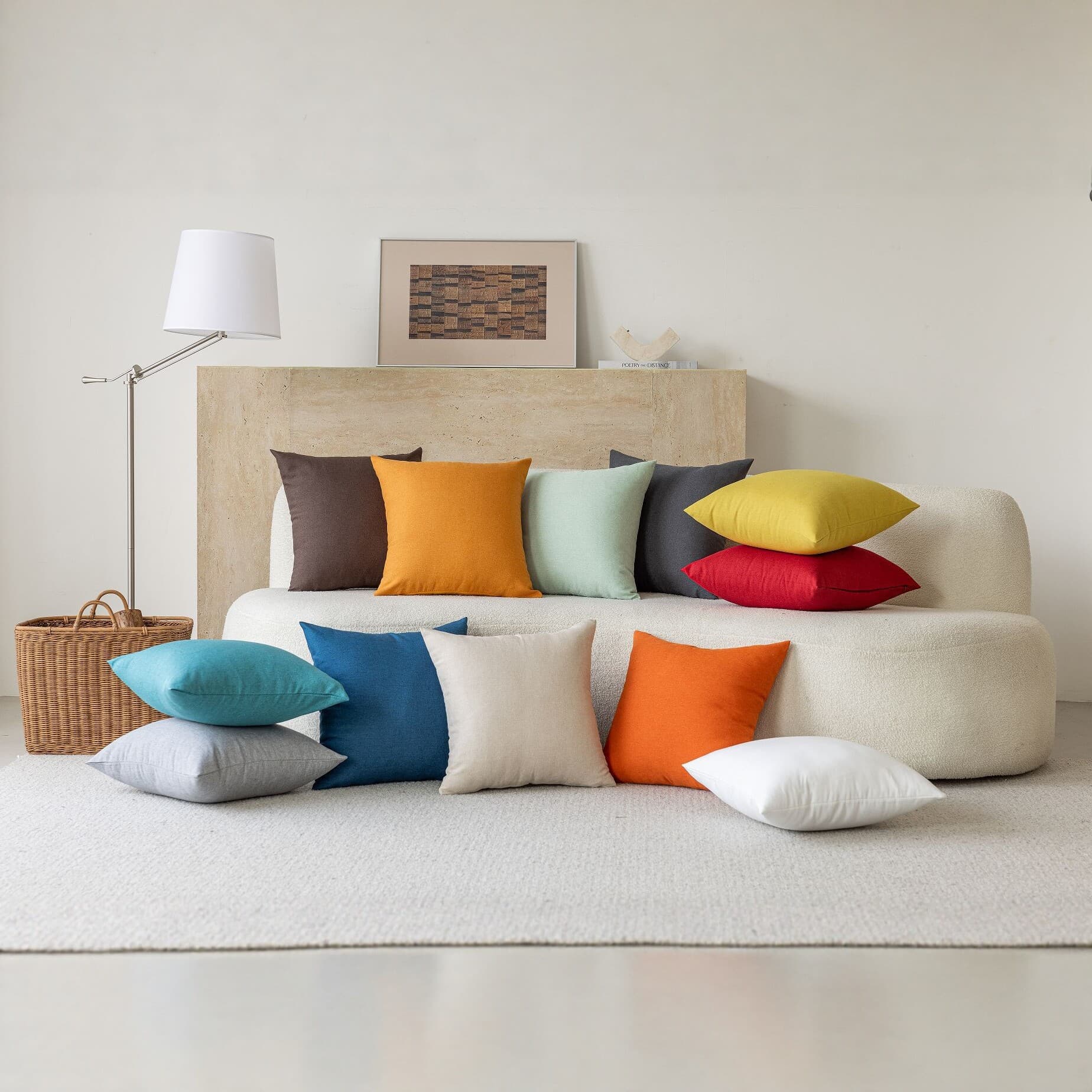 Solid Color Pillowcase Without Insert, Modern Minimalist Klein Blue Pillowcase, Waterproof Technology Cushion Cover, Waterproof Pillowcase