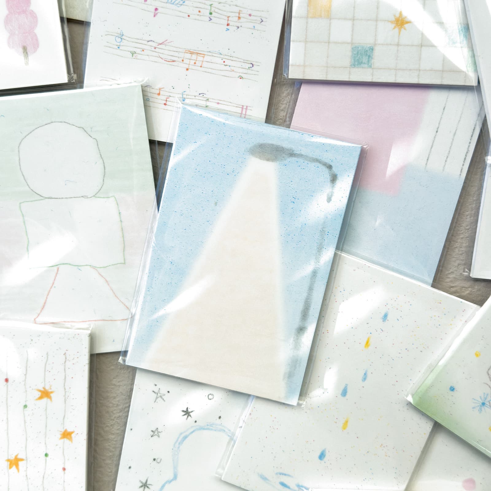 AGUGU Sea Salt Series, Salt-style Sticky Notes A7 Journal Inserts, Notebook Replacement Inserts 80x120