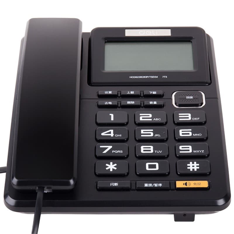 Deli 773 Home and Business Telephone, Wired Fixed Line for Office and Home with Hands-free Calling