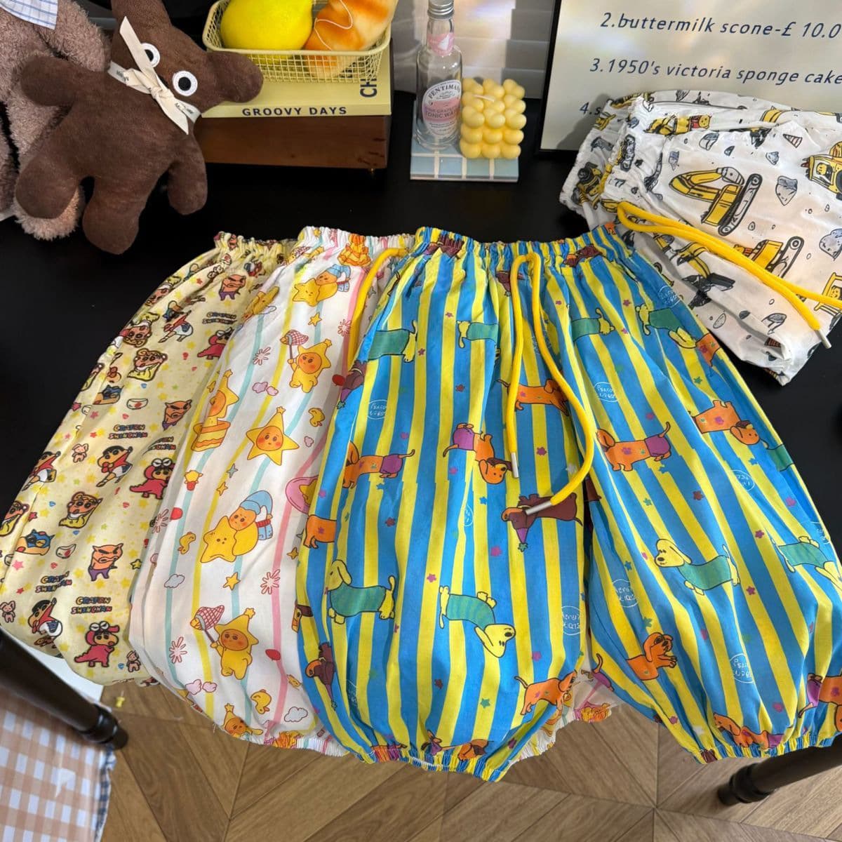 2026 Summer New Korean Style Kids Mosquito-Repellent Pants with Full Print, Cute Cartoon Design for Boys and Girls, Versatile and Stylish Bloomers