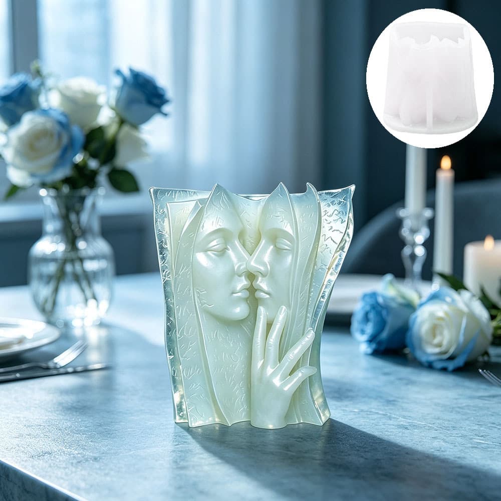 Love Letter Lover Silicone Mold Creative Double Face Shape DIY Romantic Crafts Scented Candle Pinch Mold