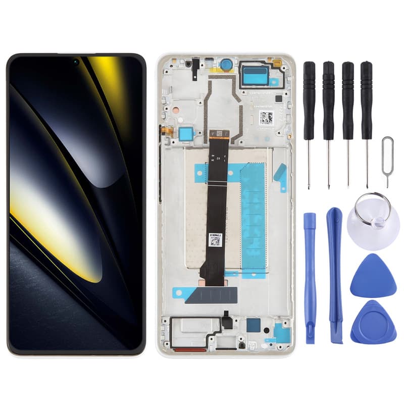 Suitable for Xiaomi Poco F6 screen assembly LCD display internal and external integrated screen LCD touch screen with white frame