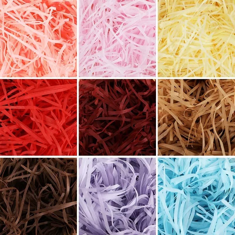 Gift shredded grass colored iridescent raffia grass paper strands bulk super cost-effective party favors decorative materials gift box filler