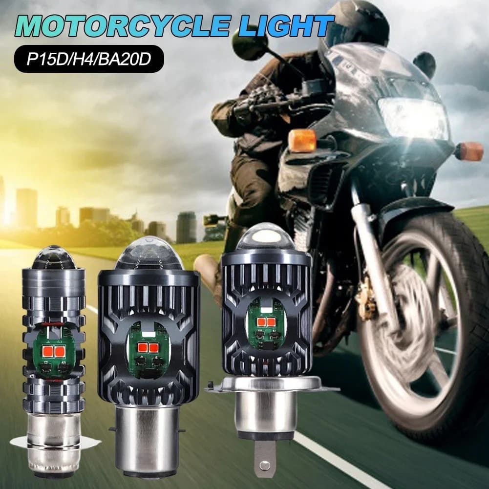 Motorcycle Electric Vehicle LED Headlight High/Low Beam Integrated 12-80V Modified Electric Motorcycle Scooter Spotlight