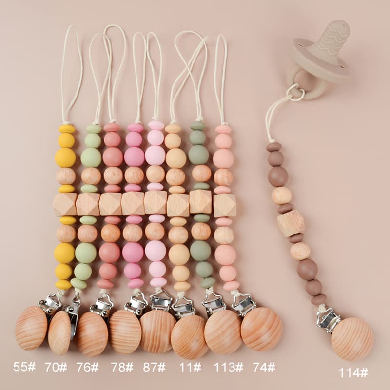 Baby Products: Nipple Anti-Slip INS Winding Tooth Tape Chain with Octagonal Beads Spaced