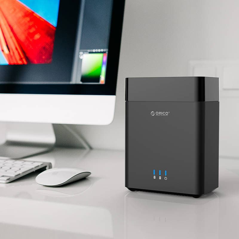 ORICO DS200U3 Dual-Bay Hard Drive Enclosure 3.5-Inch USB High-Speed Transfer Large Capacity Storage Box