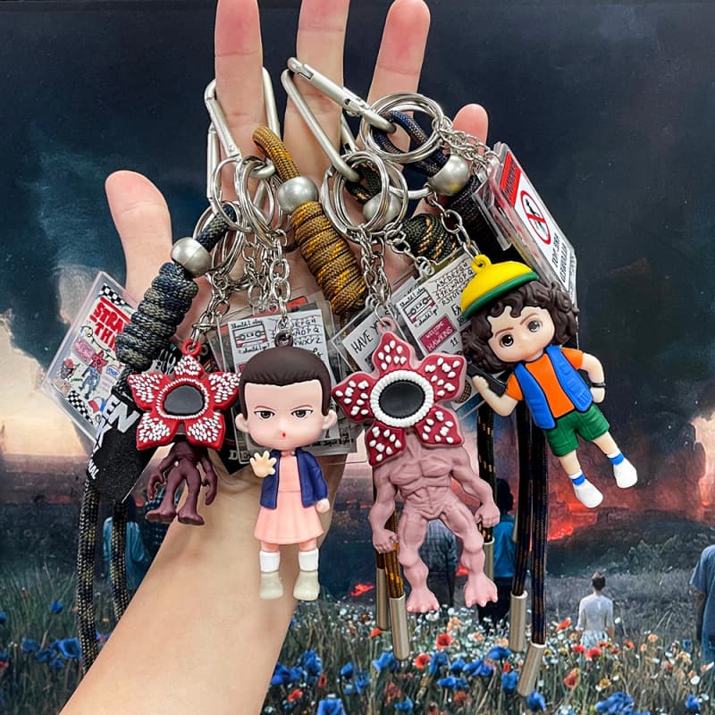 Popular cartoon Stranger Things pendant bag hanging gift keychain Stranger Things peripheral dopamine couple gifts