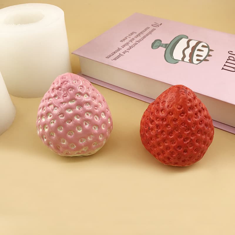 Large Strawberry Squishy Silicone Mold DIY Mousse Cake Scented Candle Handmade Release Easy Demolding Home Mold