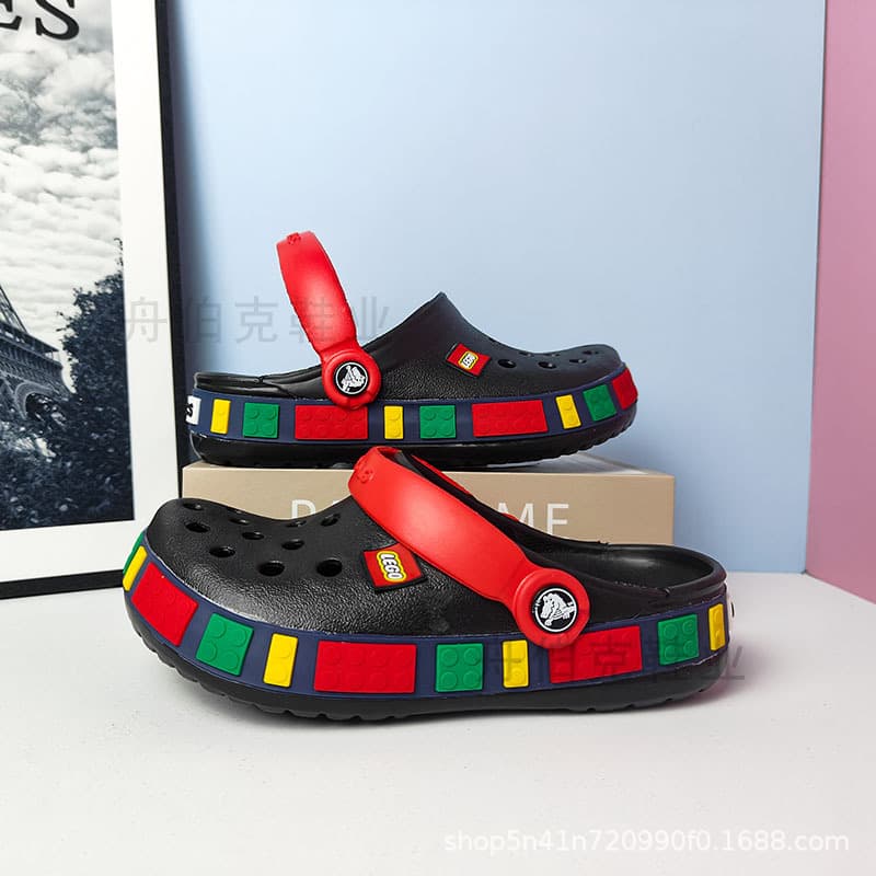 LEGO Children's Clog Sandals Summer Boys Girls Toddler Kids Soft Sole Non-Slip Closed-Toe Beach Sandals Wholesale Available
