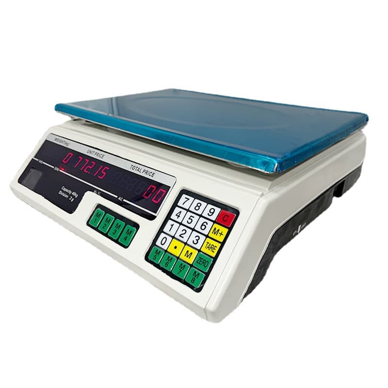 Foreign Trade Household 40kg Bench Scale Kitchen Scale Vegetable Market Fruits Electronic Scale Wholesale Black White Optional
