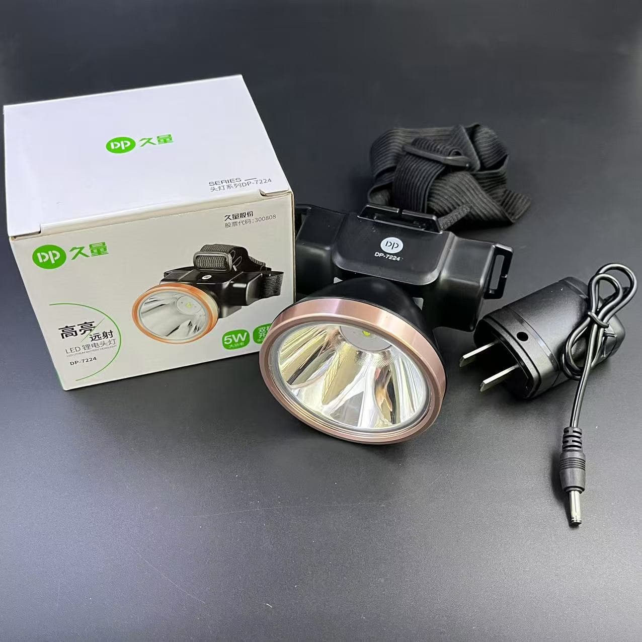 Free Shipping JiuLiang Headlamp DP7224 High Power LED Rechargeable Outdoor Camping Lithium Battery Headlamp Headband Flashlight