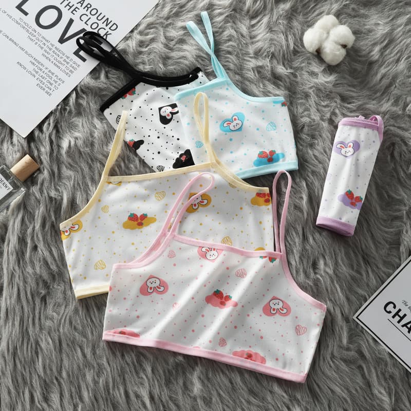 Girls' Developmental Underwear for Young Children, Elementary School Students' Camisole, Little Girls' Tube Top, Cross-Border