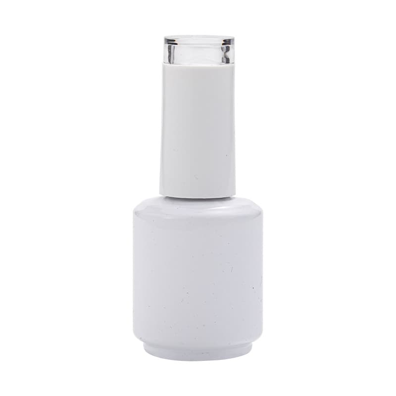 Cross-border exclusive stock universal 15ml colored cap nail polish glass bottle, sprayable in multiple colors for gel polish bottles
