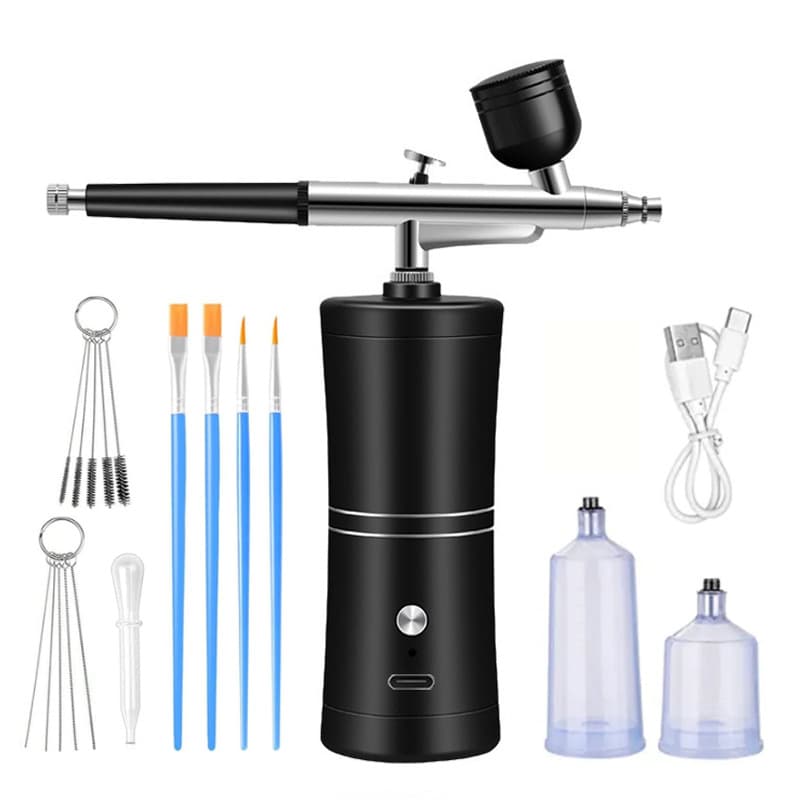 Cross-border airbrush gun electric acrylic paint spray gun kit touch-up paint coloring nail art ombre airbrush high pressure oxygen injection