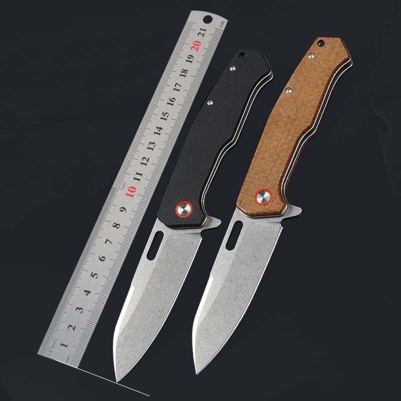 Outdoor Survival Knife High Hardness Tactical Fruit Knife Camping Wild Camping G10 Linen Handle Personal Small Knife