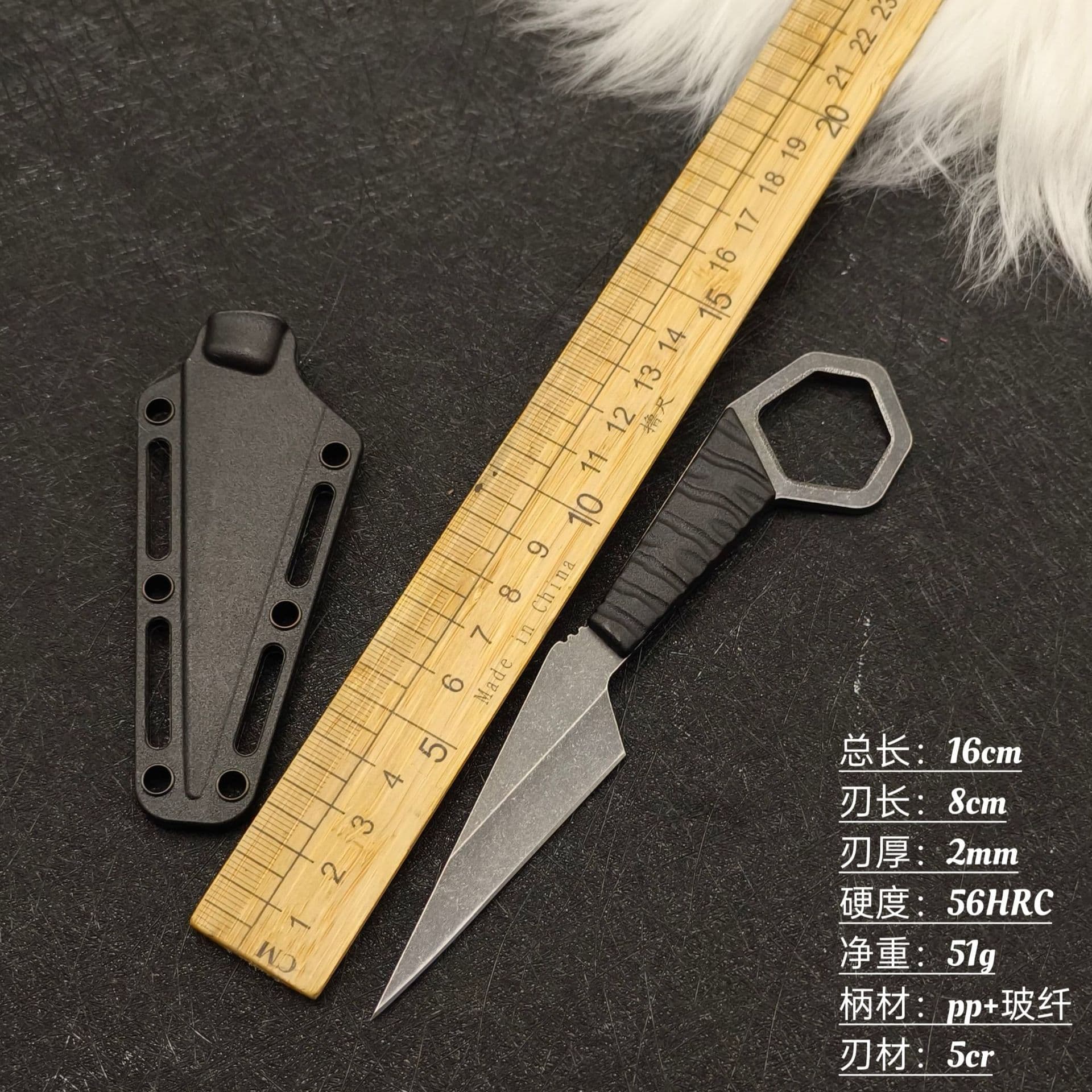 Cross-border exclusive hot-selling neck knife mini hanging neck pocket knife tactical knife EDCK sheath portable outdoor knife Amazon new