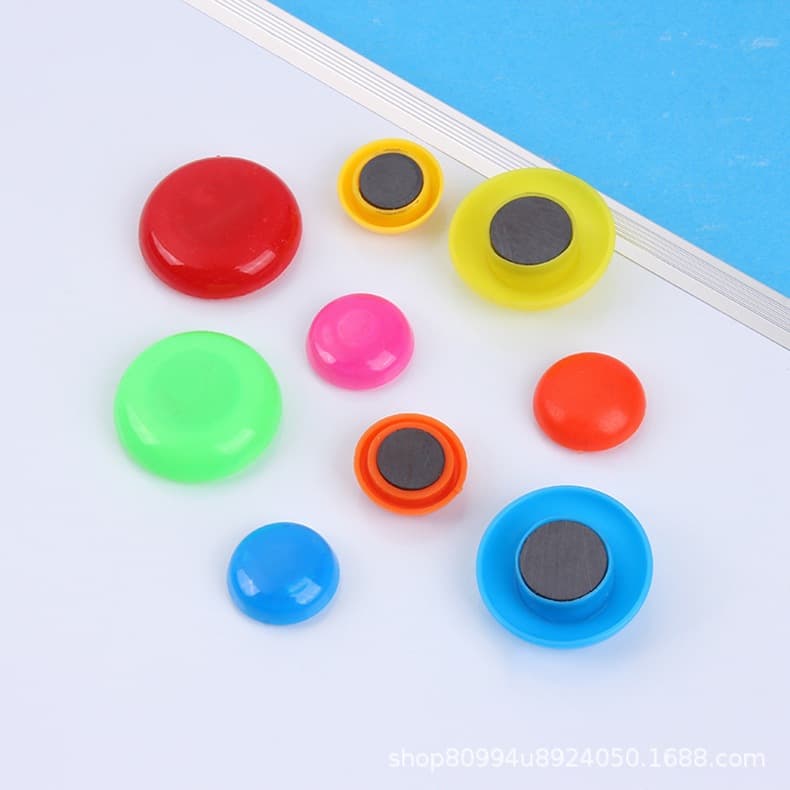 Office Colorful Iron Filing Magnet Round 30mm Loose Magnet Whiteboard Magnet Teaching Aid Magnet Beads Magnet Buckle