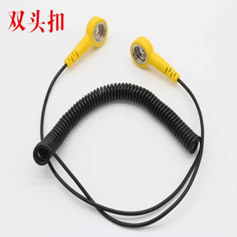 Anti-static mat grounding clip, desk mat star claw rubber grounding wire, double-ended alligator clip connecting wire test lead