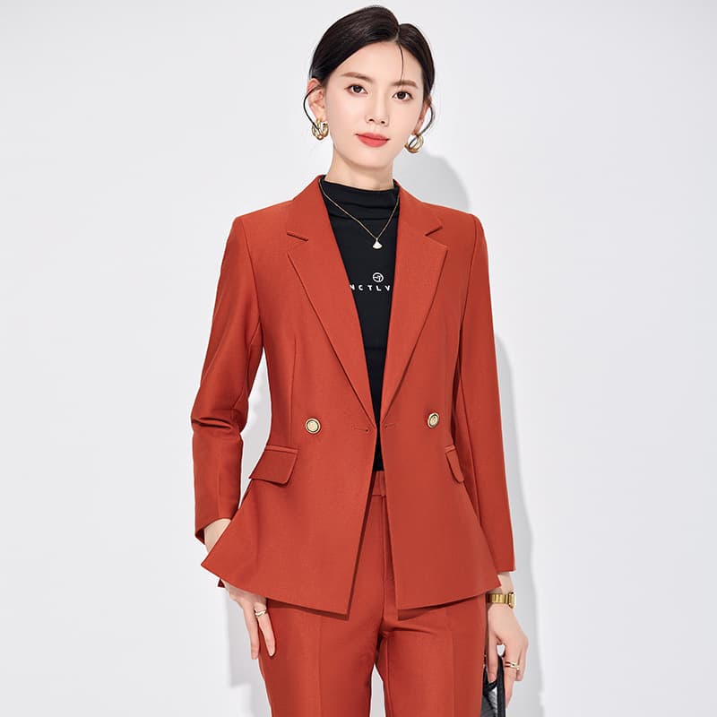 Women's Fashion Formal Business Suit Coat Pants Two Piece Set