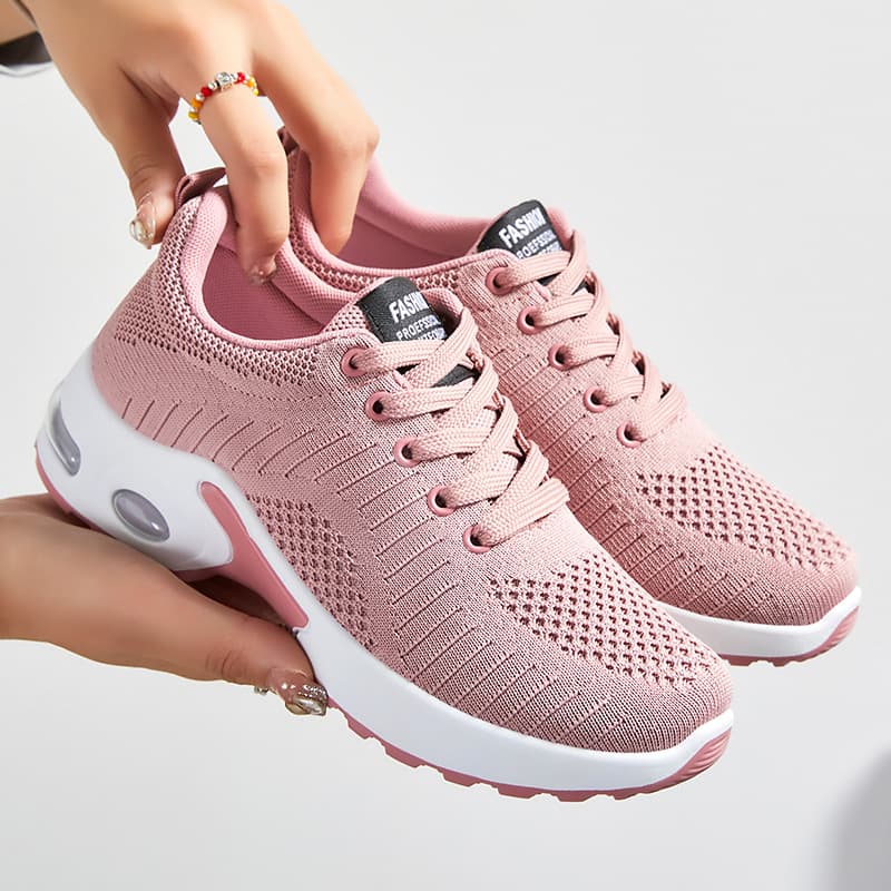 New Summer Women's Lace-up Comfortable Air Cushion Running Shoes Factory Direct Cross-border Shoes
