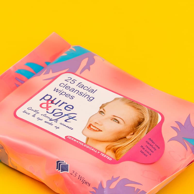 25-Pack Customizable Makeup Remover Wipes, Portable, Factory Direct, Disposable Makeup Wipes