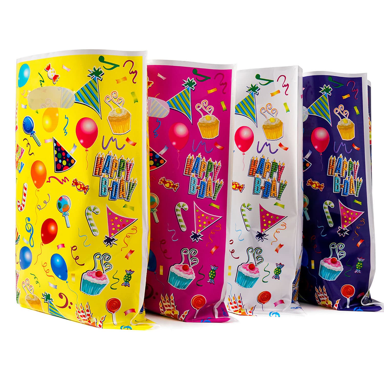 Birthday Party Plastic Return Gift Bag, Pearlescent Gift Bag, Happy Birthday Candy Bag