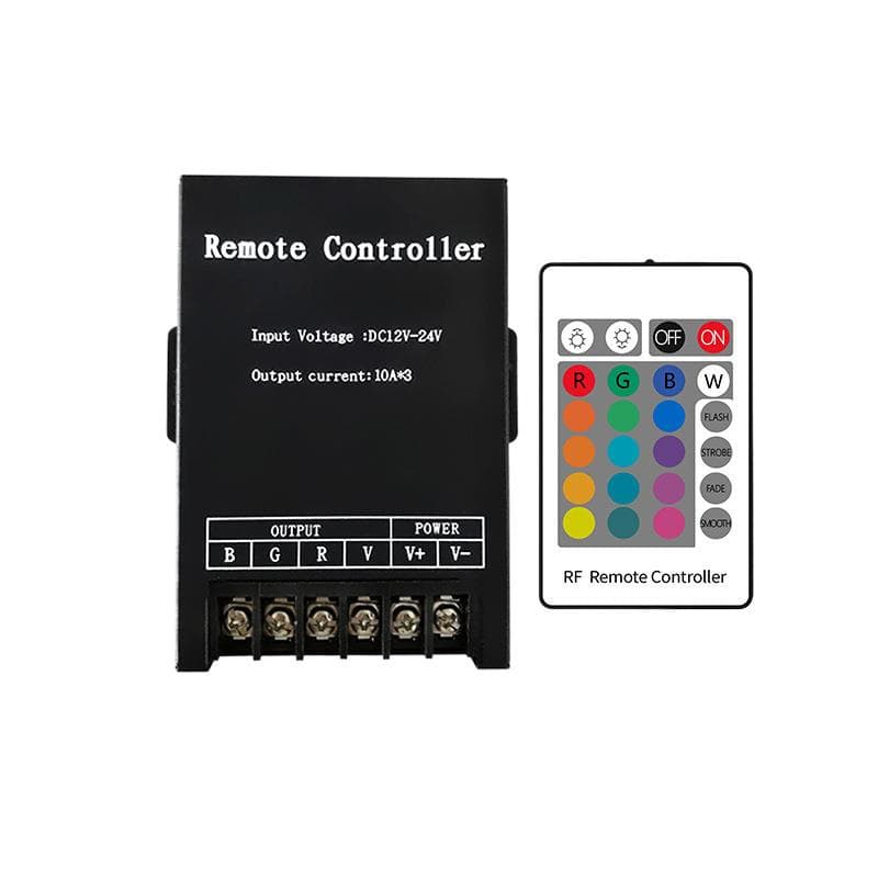 LED High-Power RGB Metal Shell Controller Strip Light Controller 24-Key Remote