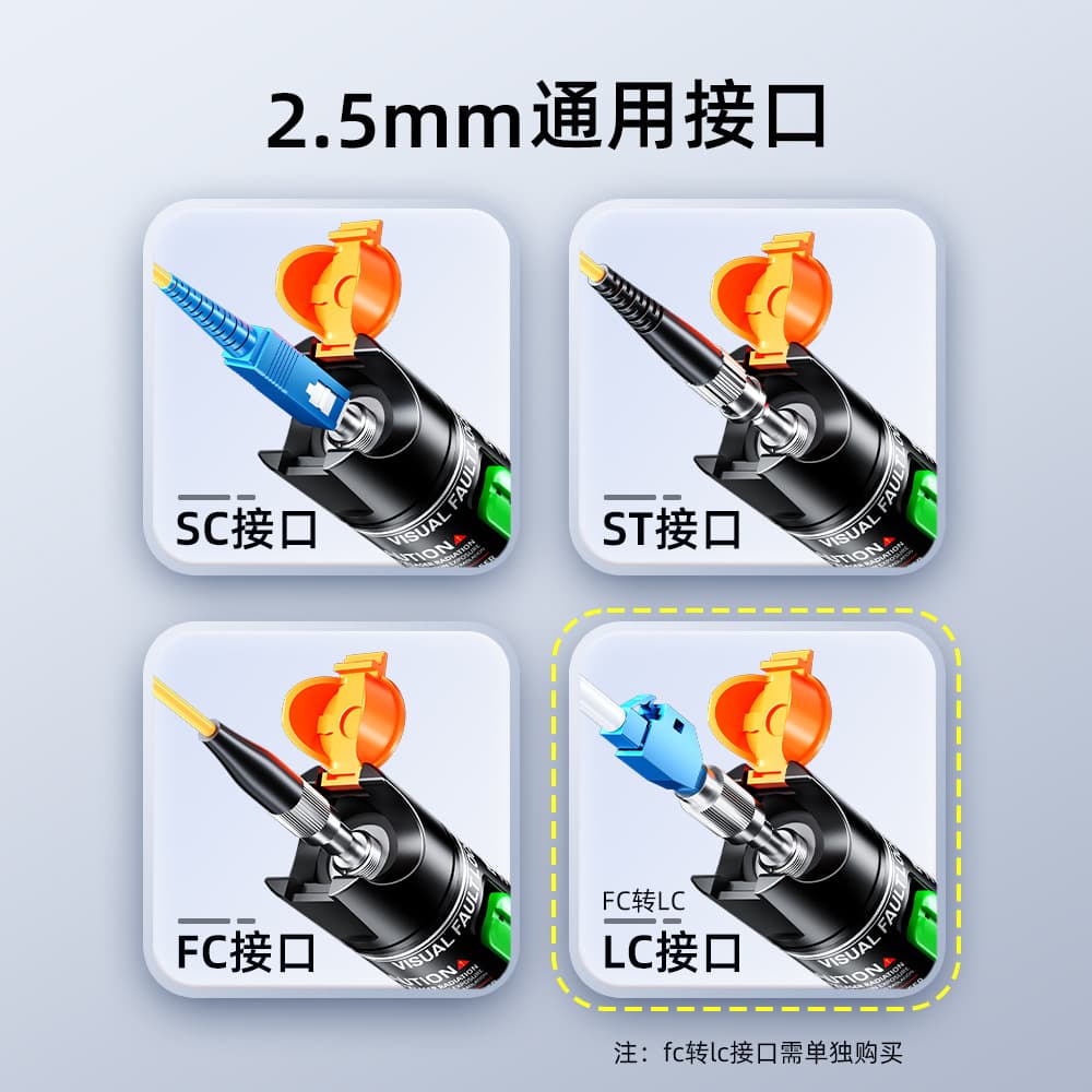 1-100km Fiber Optic Red Light Pen Visual Fault Locator 10/20/30/50/60/80/100MW
