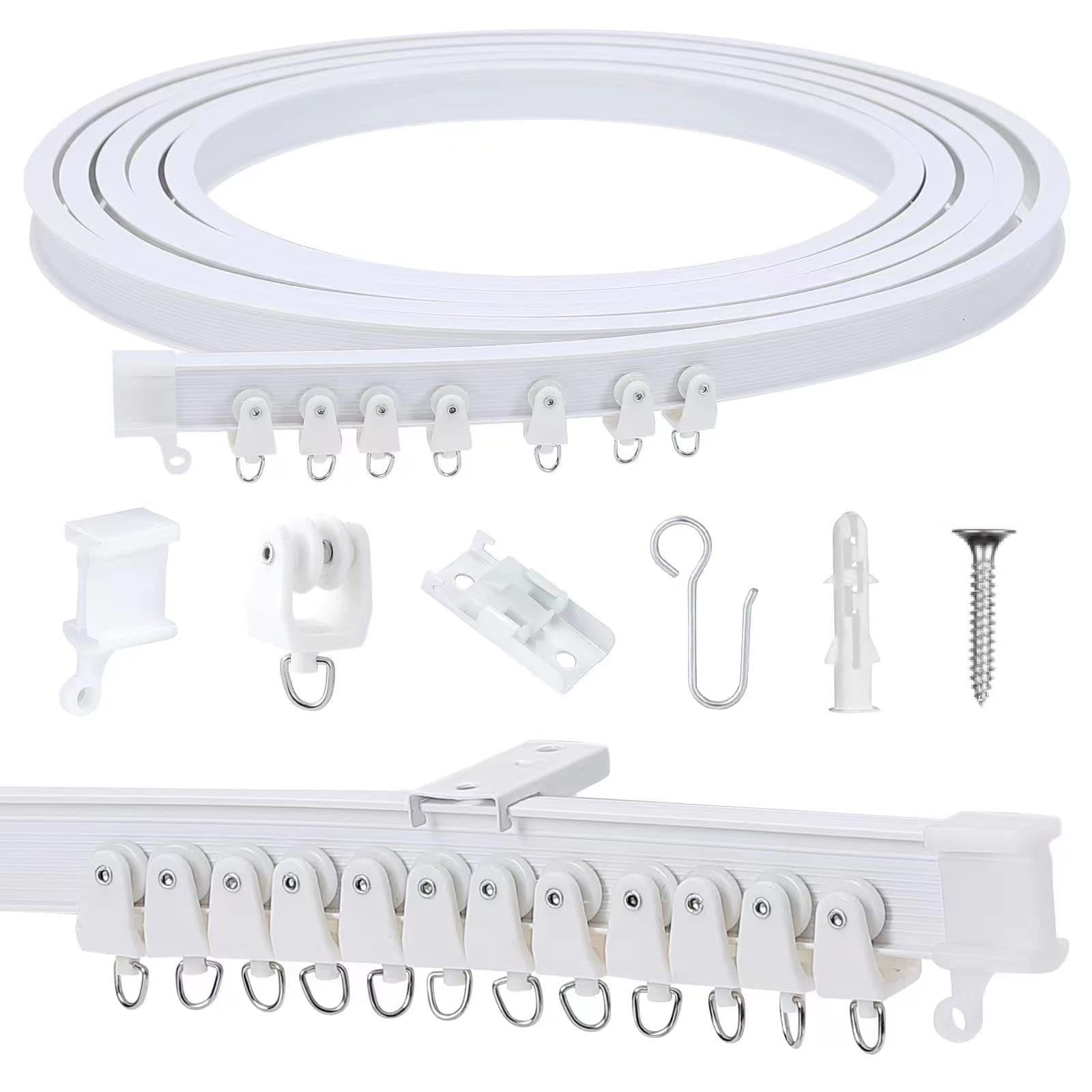Cross-Border Amazon Retail Drop Shipping Curved Curtain Track Bendable U-Shaped Slide Rail Guide 1/2/3/5/8 Meters