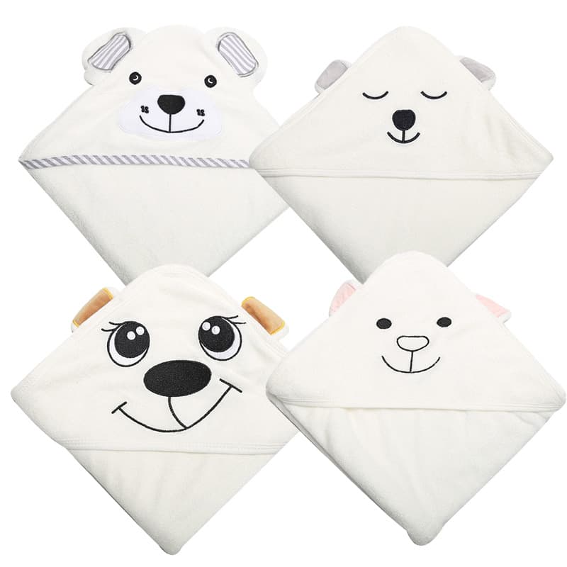 Bamboo Fiber Hooded Baby Towel with Cartoon 3D Design, Amazon Mother and Baby Products Wholesale Factory