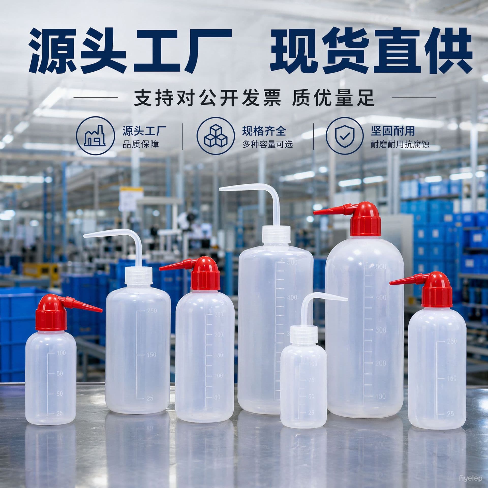 Plastic washing bottle 150ml-1000ml red head washing bottle curved mouth pot washing bottle alcohol bottle oil can can bottle washing bottle