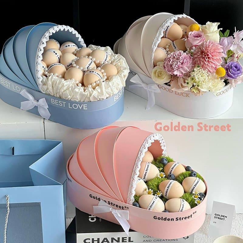 Cradle flower box, flower packaging, gift box, egg, confinement gift, empty box, handbag, gift box for mother, flower basket box