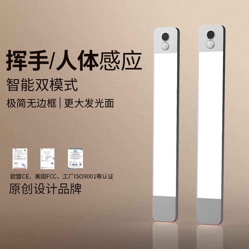 Smart Cabinet Light with Led Wine Cabinet Light Rechargeable Human Body Sensor Light Strip Wireless Self-Adhesive Kitchen Wardrobe Shoe Cabinet Light