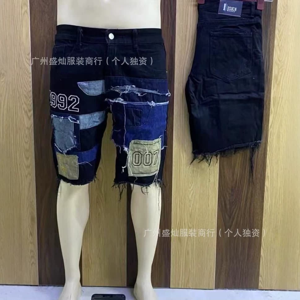 Men jeans shorts wholesaleMen's denim shorts quarter pantsMen's jeans wholesale