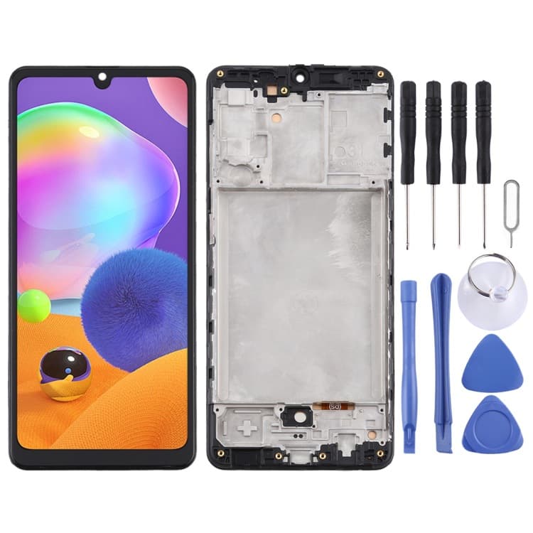 Compatible with Samsung for Galaxy A31 / SM-A315 LCD Touch Screen Assembly with Frame T