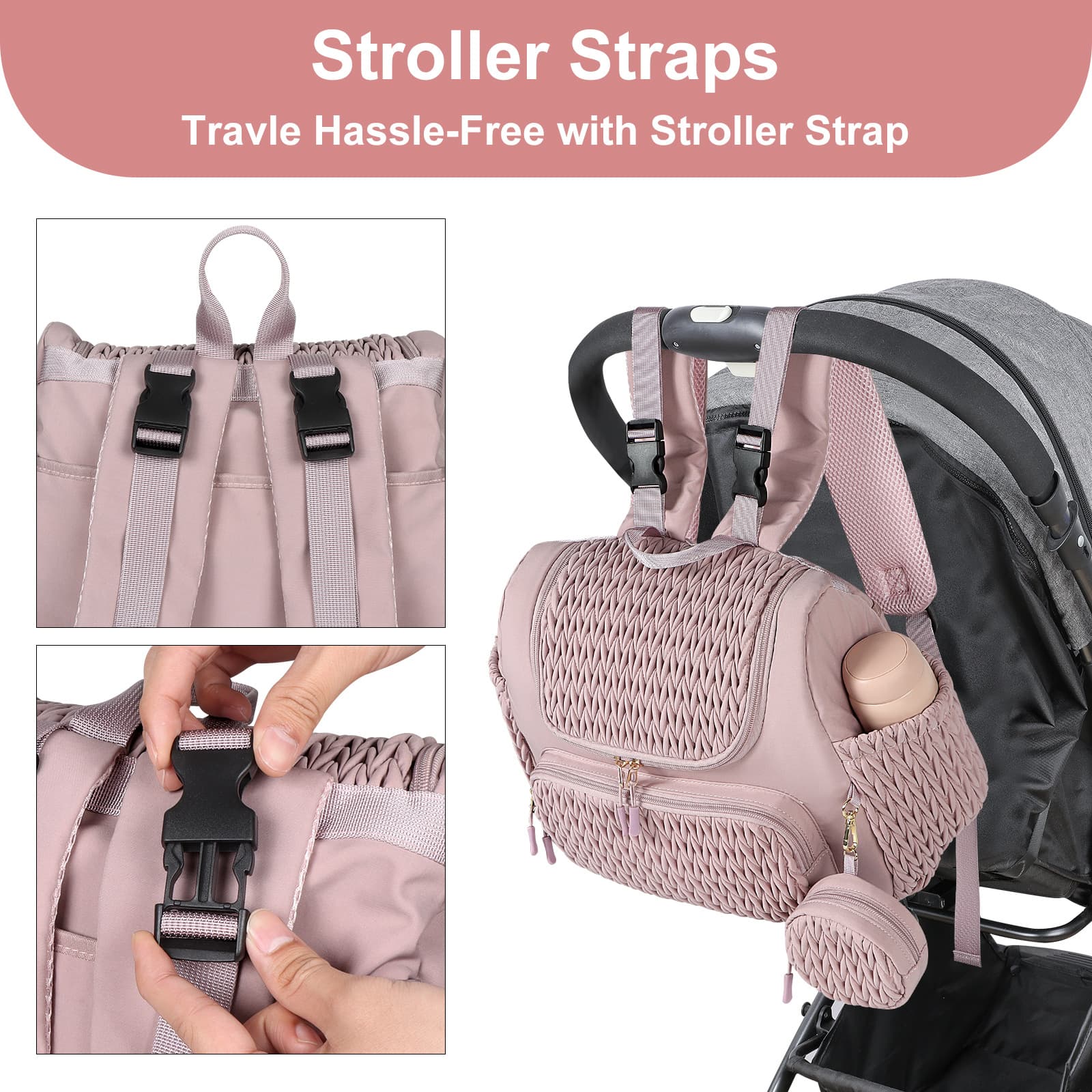 Amazon Best Seller In Stock Multi-Function Mom Diaper Bag Backpack Baby Bottle Bag Double Shoulder Infant Diaper Bag