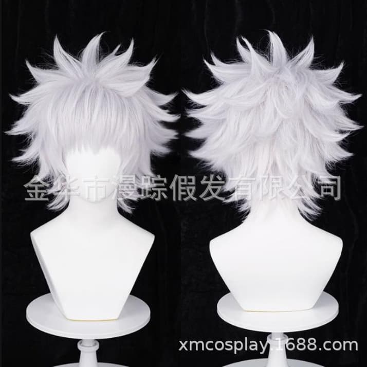 In Stock Killua HUNTERXHUNTER Full-Time Hunter Killua Cosplay Wig Brushed and Spiked
