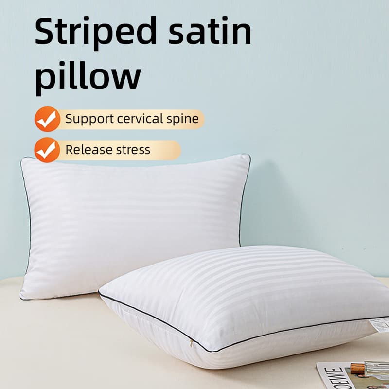 Student Cross-Border Supply Hotel-Stripe Pillows, Foreign Trade Amazon-Style Pillow Cores, Single Household Pillows