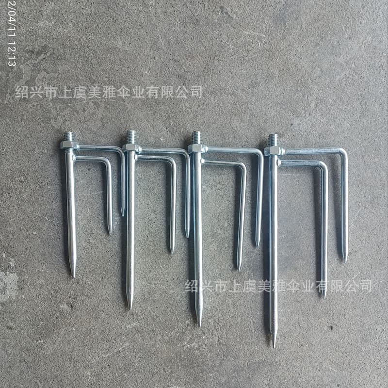 Zhejiang factory wholesale galvanized fishing umbrella ground stake, universal fishing umbrella fixing ground stake, fishing tackle accessory umbrella fork