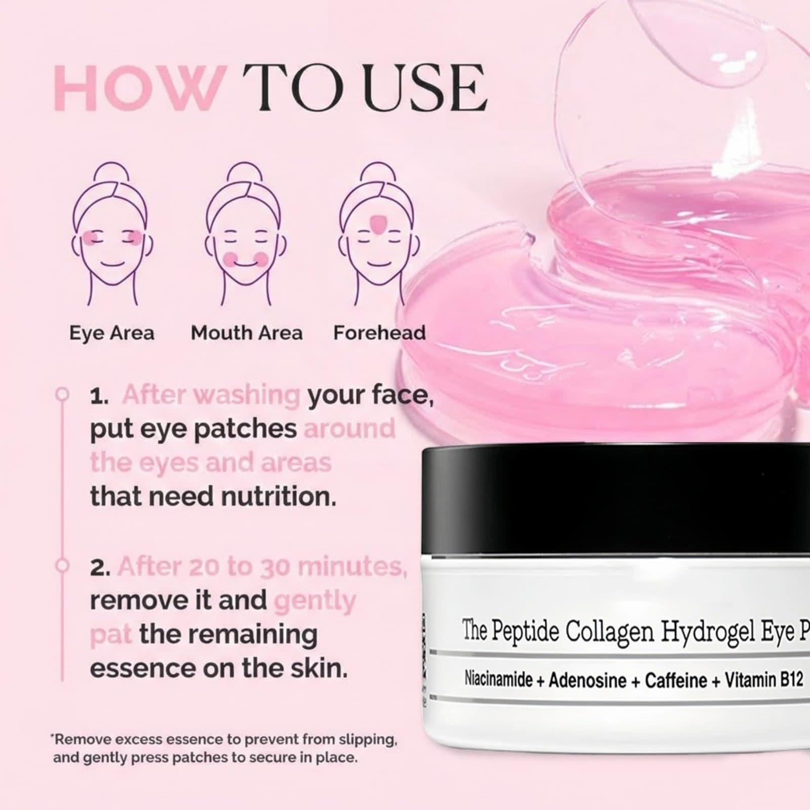 Cross-border Collagen Hydrogel Eye Masks