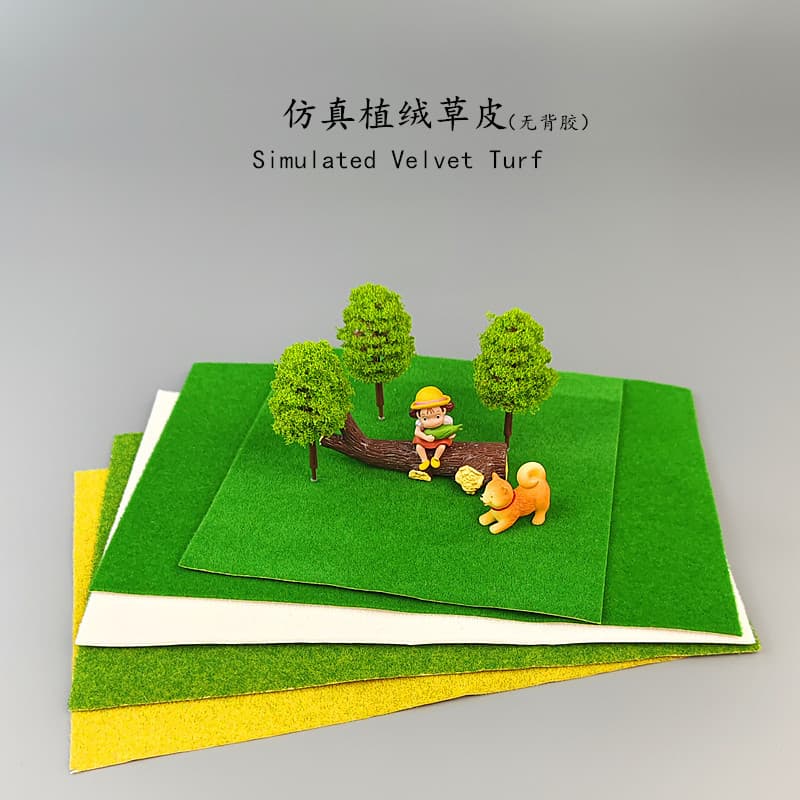 Creative handmade DIY simulated turf for blind box display bases, fake grass, simulated moss sand table accessories
