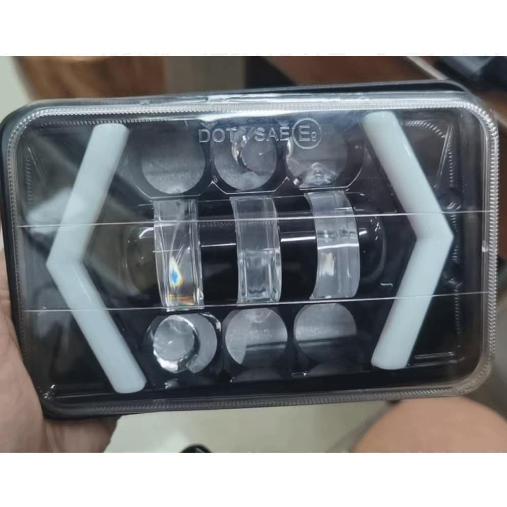 Cross-border Compatible Jeep Wrangler 7-Inch Square LED Headlight 5x7 Arrow Style Super Bright