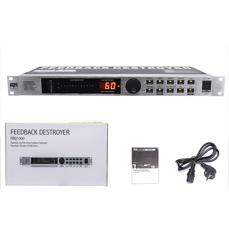FBQ1000 Automatic Feedback Suppressor Anti-Howling Professional Stage Performance Conference Wedding Feedback Suppressor
