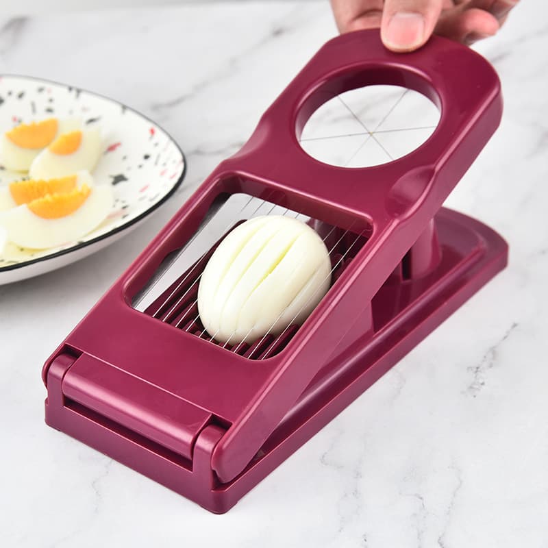 Stainless Steel Multifunctional Egg Slicer Home Use Two-In-One Egg Cutter Loquat Egg Divider Easy to Clean Durable Kitchen Tool
