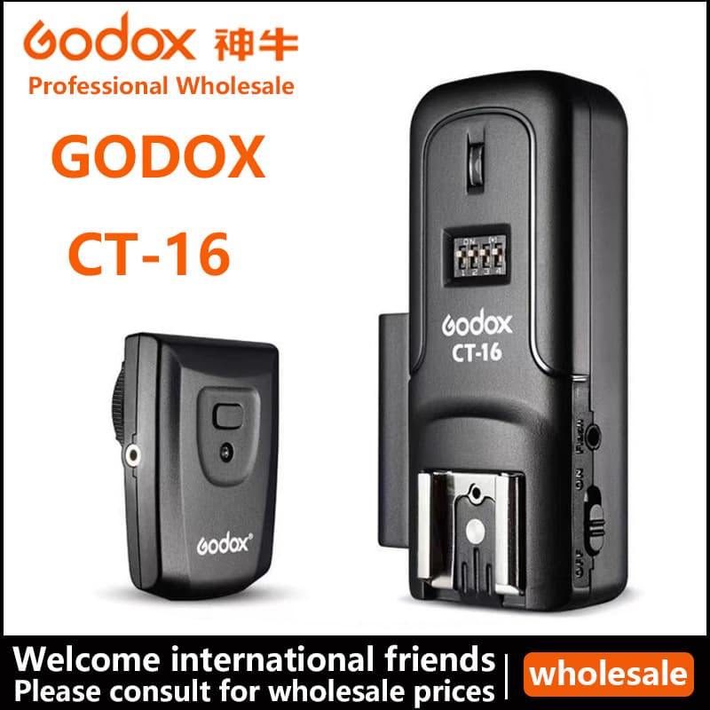 Godox CT-16 Flash Trigger, Universal Camera Hot Shoe Wireless Off-Camera Flash Sync Trigger