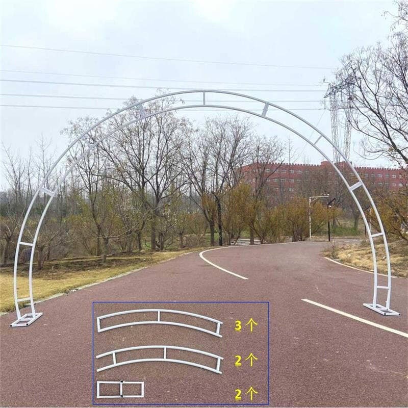 Wedding Prop Curved Arch Iron Art Half-Circle Meteor Shower Wedding Party Decoration Double-Rod Stand