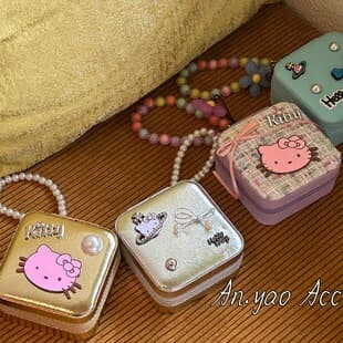 New Light Luxury Cat Chanel-Style Jewelry Storage Charm, Sweet Girl Versatile Pendant Accessory for Women